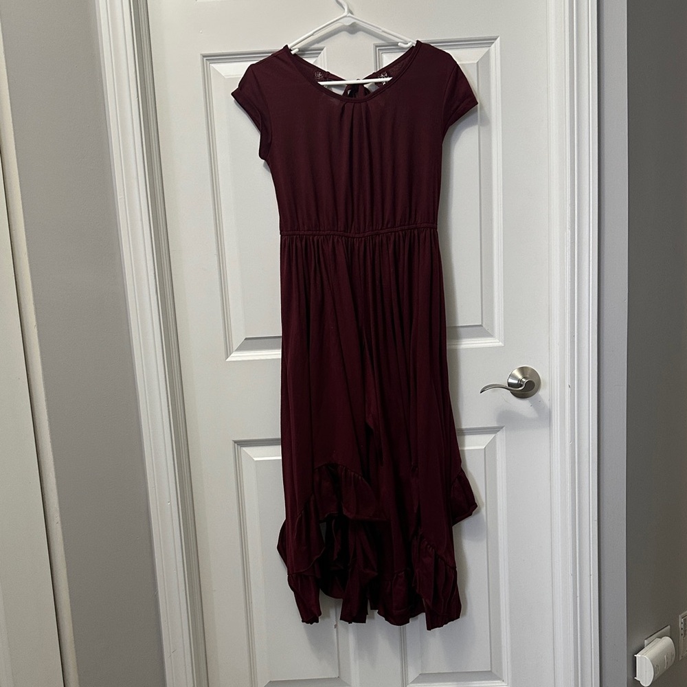 Elegant Burgundy Kids Formal Dress